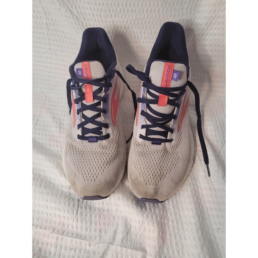 Brooks Launch 8 Womens Running Shoes‎ Grey Coral Purple 1203451B520 Size 10